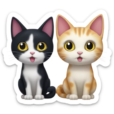 jiji and lily cats from kiki delivery service  sticker