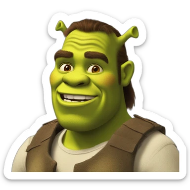 Shrek in mod giga chad  sticker