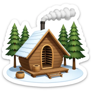 la tent that is a sauna and its smoke out the pipe try one with snow and trees around also
ag den mer som en rundt firkant og sort, også kan det stå SAUNA på sticker