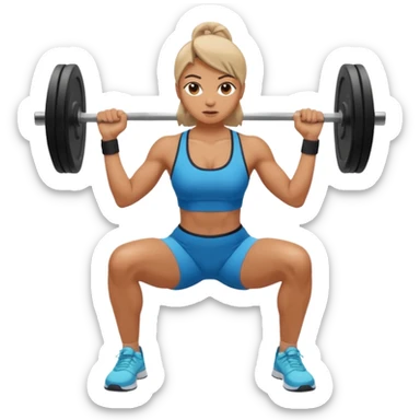 a woman doing squats sticker