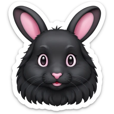 conejo negro sticker