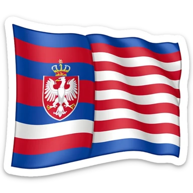 A flag of republic of srpska just colors red blue and white that's it sticker