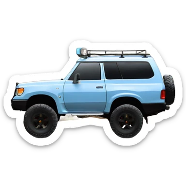 4WD baby blue Nissan patrol gq  sticker
