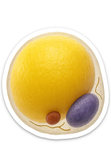 adipocita giallo (cellula di grasso anatomica realistica in 3d) sticker