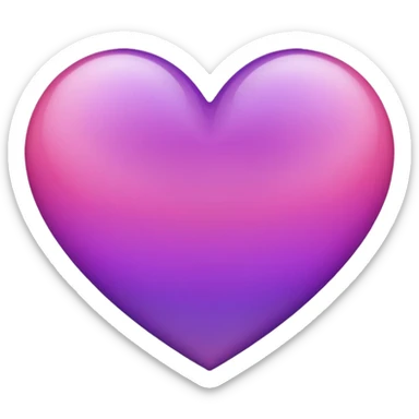 ombré heart sticker