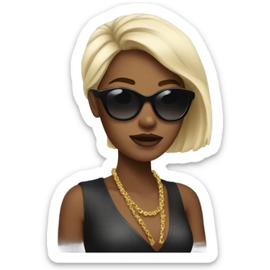 Rich girl with shades  sticker