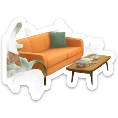 Funky and cozy New York City apartment with plants sticker