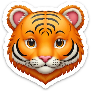 heart with tiger  sticker