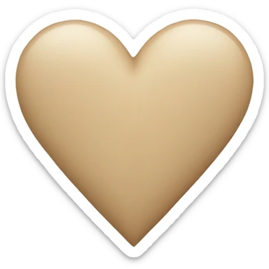 Beige heart  sticker