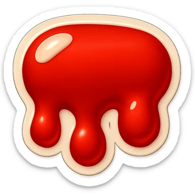 Make the blood drips even shorter, keeping the retro sticker style with a transparent background. sticker