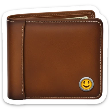 classic foldable leather wallet.
 sticker