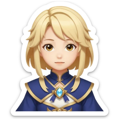 Cute Lumine from Genshin Impact in Photorealistic Hoyoverse Anime Style  sticker