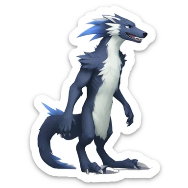 Cool Edgy Modern Sergal species by LiLaiRa full body sticker