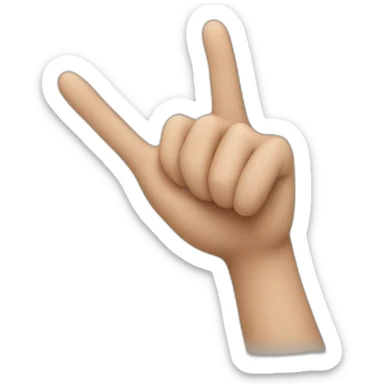 Very long fingers holding a thumb sticker