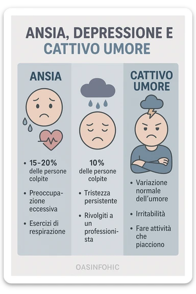 INFOGRAFICA , ANSIA DEPRESSIONE E CATTIVO UMORE sticker