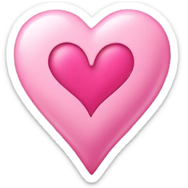 Pink heart with initial M in the center cursive sticker