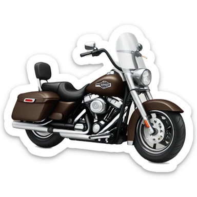 Dark brown Harley-Davidson motorcycle sticker