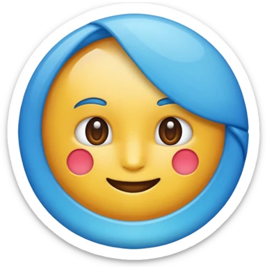 ✔️ crea este emoji pero en celeste sticker