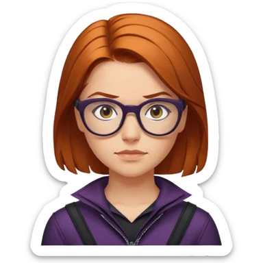 female Hawkeye  Clint Barton with glasses 
 sticker