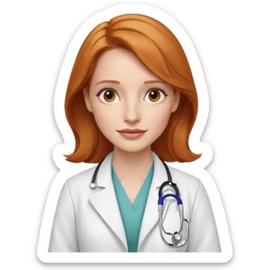 Jessica Chastain, as a doctor sticker