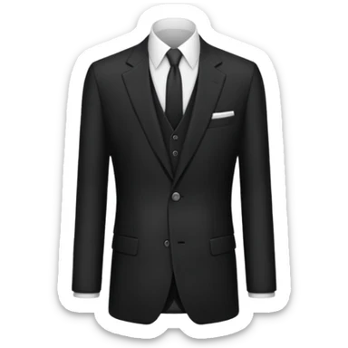 chaqueta de traje negra de lana sticker