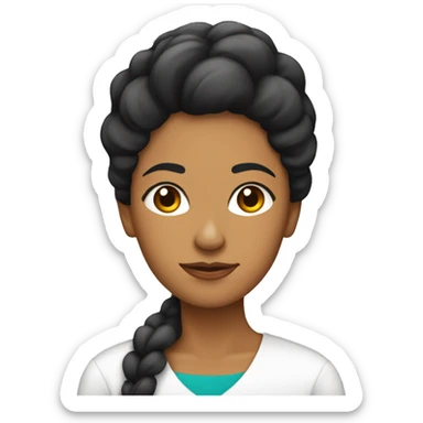 Mujer güera de pelo negro y largo dormida  sticker