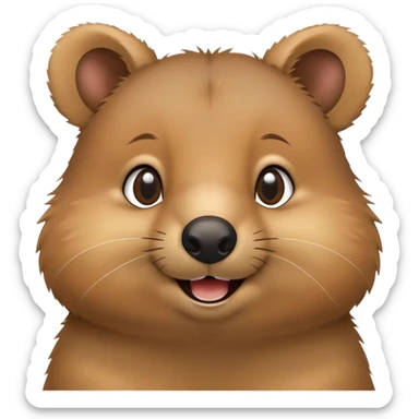 cinematic-quokka-realistic-full-body-standing-emoji,-small-round-frame-balanced-on-tiny-strong-hind-legs,-fluffy-brown-fur-radiating-a-warm-softness,-big-round-eyes-filled-with-joy-and-innocence,-tiny-clawed-paws-held-close-to-chest,-cheerful-smile-exuding-endearing-happiness,-simplified-yet-realistic-focused-features,-highly-detailed,-glowing-with-a-sunny-warmth
cinematic-cute-smiling-quokka-portrait-emoji,-head-tilted-playfully-and-inquisitively,-featuring-a-fluffy,-round-face-with-a-naturally-cheerful-grin-and-bright,-sparkling-eyes-full-of-playful-curiosity,-simplified-yet-irresistibly-adorable- copy sticker