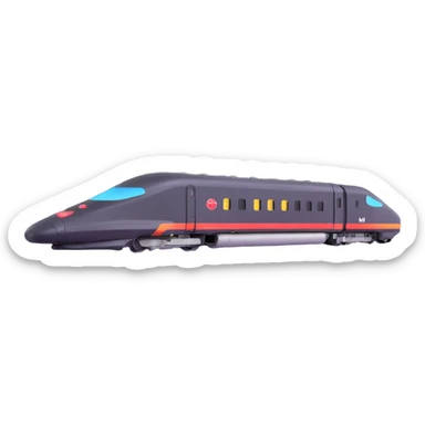 high speed bullet train sticker