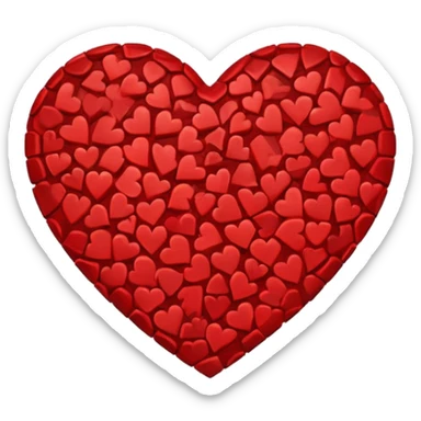 Heart camuflage sticker