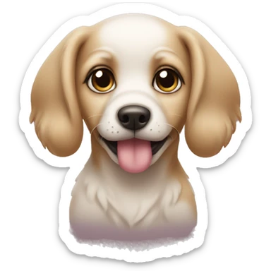 heart eye puppy sticker