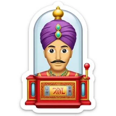 Realistic Zoltar Machine with turban sticker