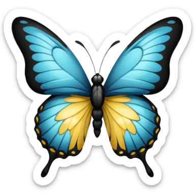 Ruban noir croisé sticker