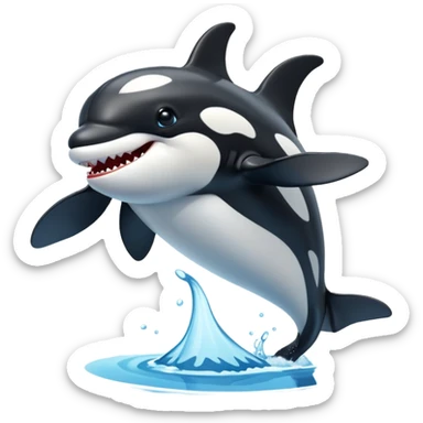 3d Cartoon orca in the style of american picture of president saying we need you to fight sticker