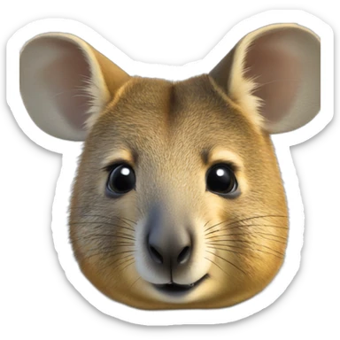 quokka wallaby melancholic sticker