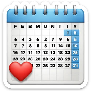 Kalender 28. februar sticker