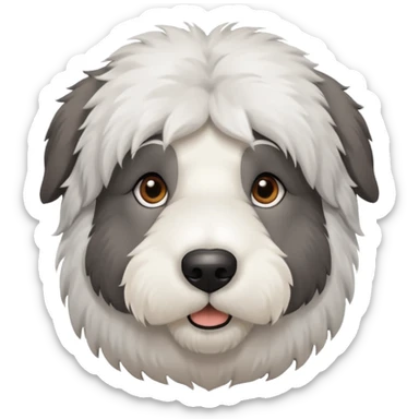 Perro viejo pastor inglés sticker