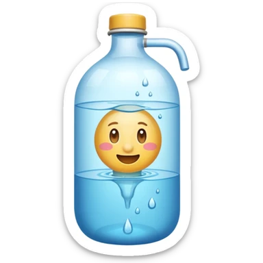 una botella de agua normal  sticker