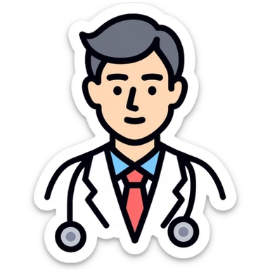 medical doctor with stethoscope sticker