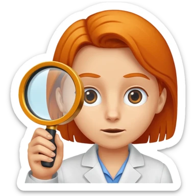 écureuil examinant attentivement avec une grosse loupe, air malicieux sticker