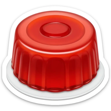 classic red jello unmolded on white plate sticker