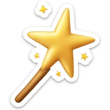 A magic wand from which a doe jumps out sticker