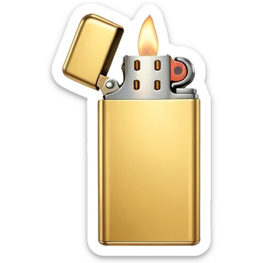Golden lighter sticker