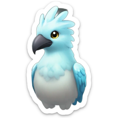 Head Big-Eyey 4k HD Cubbes Shiny Glow Galarian-Articuno sticker
