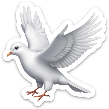 Pretty White Dove sticker
