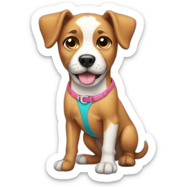 Dog wearing bikini sticker