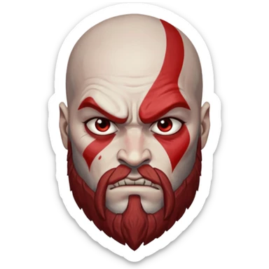 Visage de Kratos du jeu PlayStation sticker