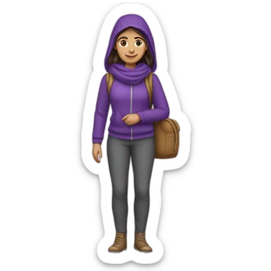 Armenian women in purple clothing with the rucksack sticker