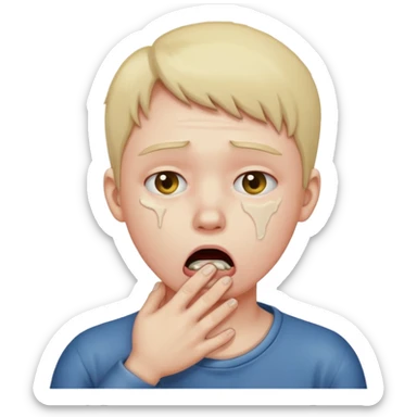 Distressed and choking myself sticker