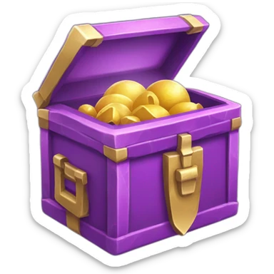 Pokemon Game LootCase Purple Color Legendary Epic Rich Treasure sticker