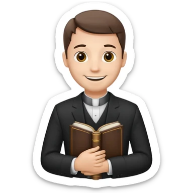The priest presiding over the wedding sticker